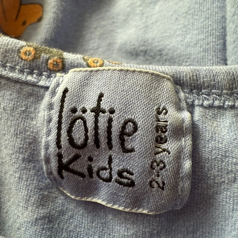 LottieKids Blue Dog Print Sleeveless Cotton Dress